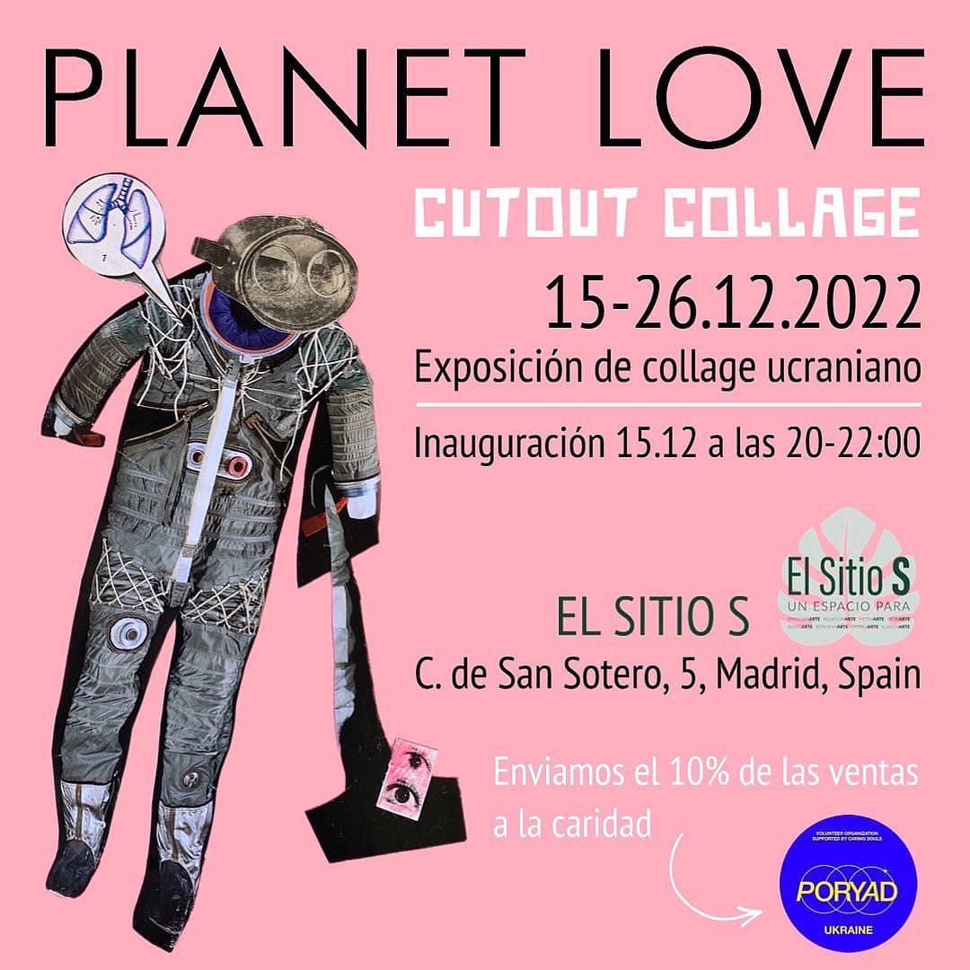 Exposición Planet Love - Cutout Collage Studio - El Sitio S